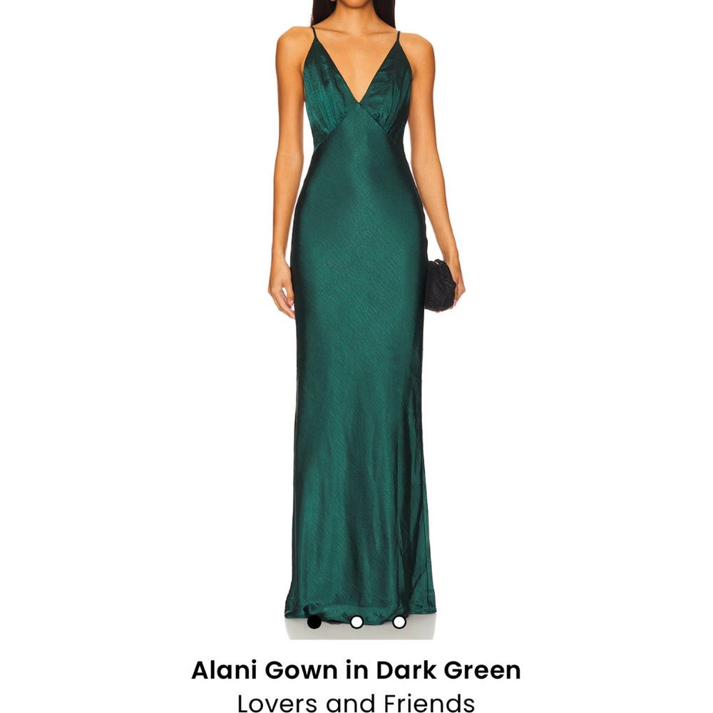 Lovers + Friends Alani Gown in Dark Green